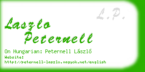 laszlo peternell business card